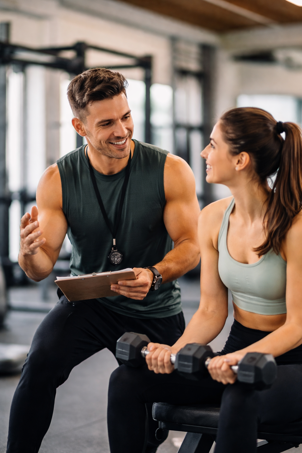 Personal trainer illustratie